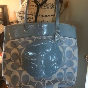 Baby Blue Coach bag AND matching wallet!